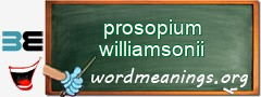 WordMeaning blackboard for prosopium williamsonii